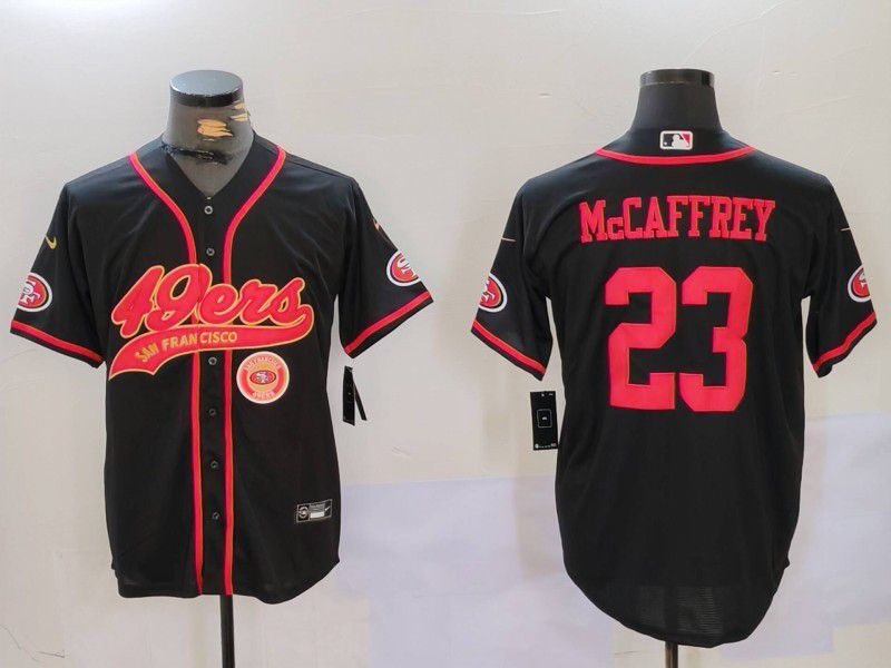 Men San Francisco 49ers #23 Mccaffrey Black gold Joint Name 2024 Nike Limited NFL Jersey style 3->san francisco 49ers->NFL Jersey
